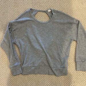 OPEN BACK grey long sleeve top